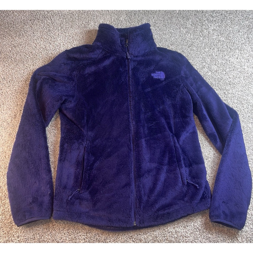 The North Face Osito 2 Fleece Jacket Women's Sz S Cosmic Blue Zip Soft Fuzzy